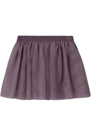 NAME IT MINI midi rok NMFNUTULLE donkerpaars Meisjes Polyester Effen