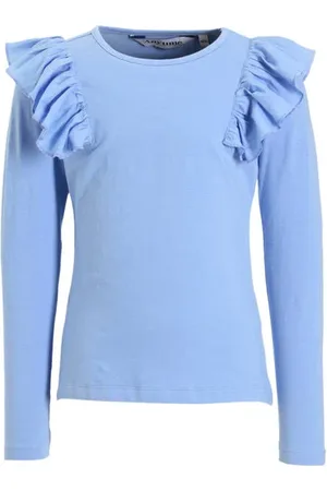 Anytime Longsleeve met ruffle Meisjes Katoen Ronde hals Effen
