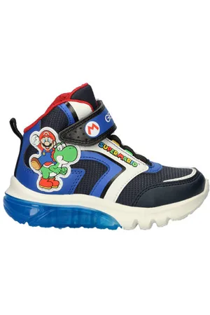 Geox Ciberdron sneakers met lichtjes blauw Jongens Imitatieleer Personage
