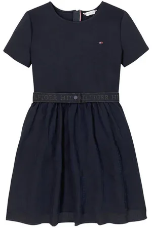 Tommy Hilfiger Jurk Meisjes Polyester Ronde hals Effen