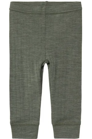 NAME IT BABY baby slim fit broek NBMWANGvan merinowol Effen