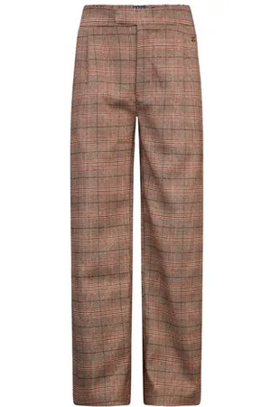Retour Geruite high waist loose fit broek Kee Meisjes Stretchkatoen