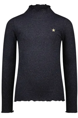 Like Flo Longsleeve Eef Meisjes Viscose Opstaande kraag Effen