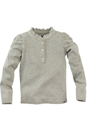 Z8 Longsleeve Dounia met ruches Meisjes Sweat Opstaande kraag