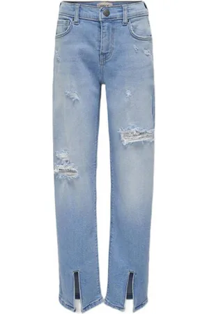 ONLY KIDS GIRL wide leg jeans KOGASTRID Blauw Meisjes Stretchdenim