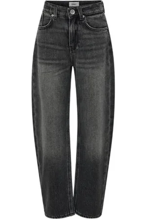 ONLY KIDS GIRL straight leg jeans KOGCARRIE Zwart Meisjes Stretchdenim