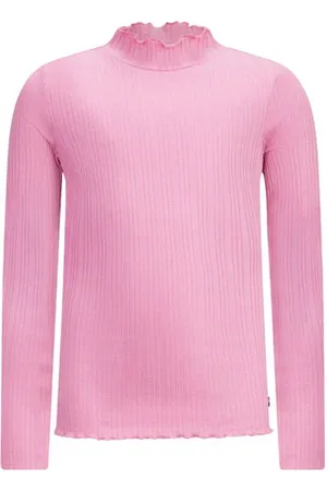 Retour Longsleeve Yanou Meisjes Stretchkatoen Opstaande kraag