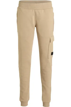 Malelions Cargobroek met logo Beige Jongens Katoen Logo