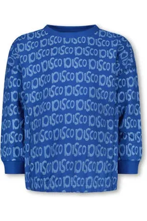 The New Chapter Sweater blauw Trui Jongens/Meisjes Katoen Ronde hals All over print
