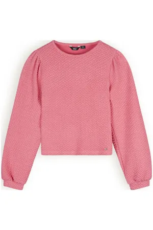 NoBell Sweater roze Trui Polyester Ronde hals Effen