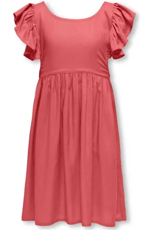 ONLY KIDS GIRL jurk KOGDOTTY Meisjes Viscose Ronde hals Effen