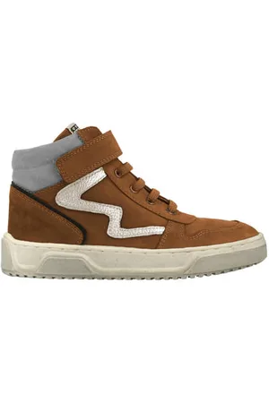 Develab Leren sneakers Bruin Jongens Leer Meerkleurig
