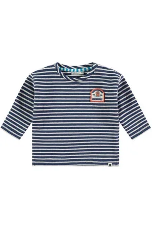 Babyface Baby gestreepte longsleeve Jongens Stretchkatoen Ronde hals