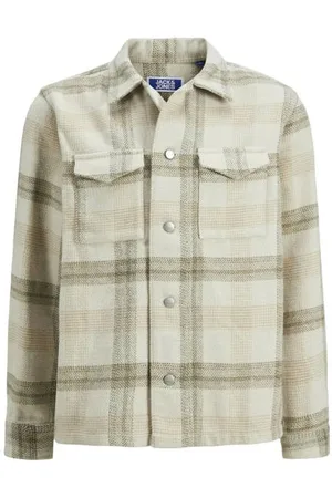 JACK & JONES JUNIOR geruit overhemd JORVESTERBRO Jongens Polyester Klassieke kraag