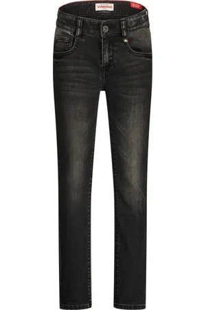 Vingino Skinny jeans Anzio Zwart Denim Effen