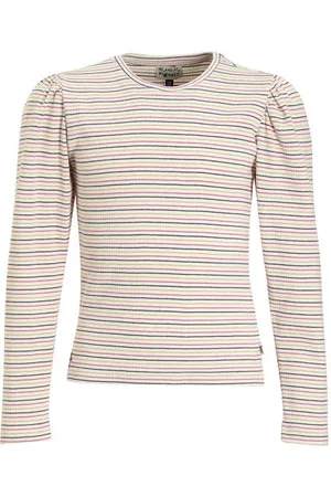 Me & My Monkey Longsleeve Runa / blauw / roze / goud gestreept Meisjes Katoen Ronde hals