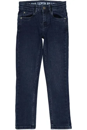 Quapi Regular fit jeans Blauw Jongens Jog denim Effen