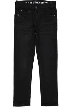 Quapi Regular fit jeans Zwart Jongens Jog denim Effen