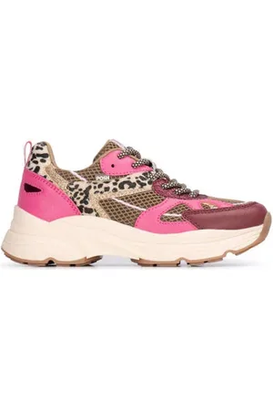 Posh By Poelman Ayokij chunky sneakers groen/lila/roze Meisjes Imitatieleer