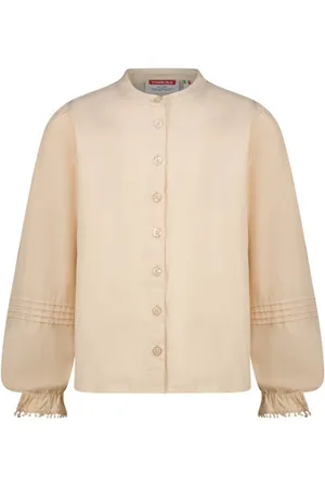 Vingino Blouse Lentha Wit Meisjes Katoen Ronde hals Effen