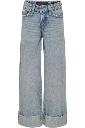 ONLY KIDS GIRL high waist wide leg jeans KOGBROOME Blauw