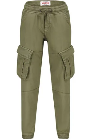 Vingino Tapered fit cargobroek Carlos Jongens Stretchkatoen Effen