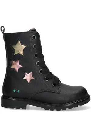 Bunnies JR Leren veterboots Meisjes Leer Meerkleurig