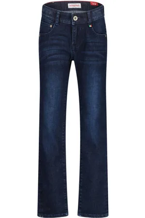Vingino Slim fit jeans Dante Blauw Jongens Stretchdenim Effen
