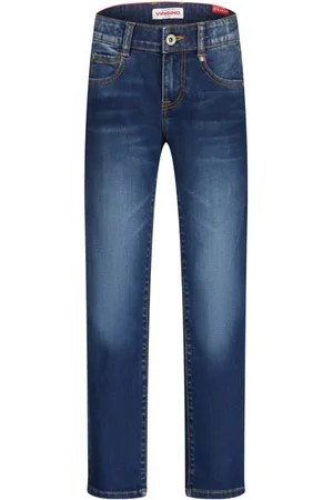 Vingino Straight leg jeans Paolo Blauw Jongens Stretchdenim