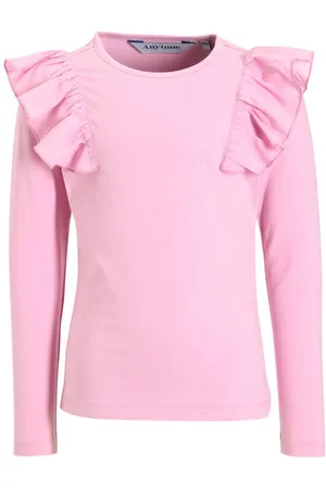 Anytime Longsleeve met ruffle Meisjes Katoen Ronde hals Effen