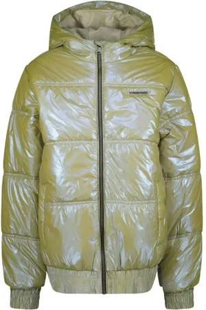Vingino Gewatteerde winterjas Timbly met all over print Meisjes Nylon Capuchon