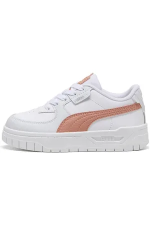 PUMA Cali Dream Pastel sneakers wit/lichtoranje Meisjes Leer Meerkleurig