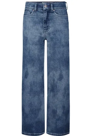 Blue Rebel Wide leg jeans Single Blauw Effen