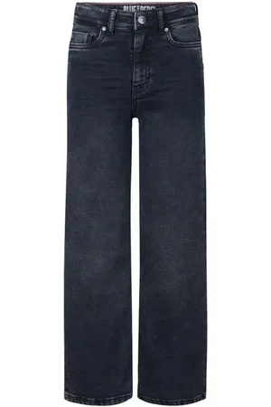 Blue Rebel Wide leg jeans Single Grijs Meisjes Jog denim Effen