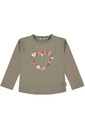 Stains&Stories Longsleeve met printopdruk Meisjes Stretchkatoen Ronde hals