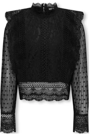 ONLY KIDS GIRL top met kant KOGELIANA Meisjes Nylon Opstaande kraag
