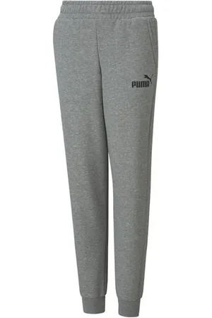 PUMA Regular fit joggingbroek Ess met logo Grijs Jongens Katoen Logo