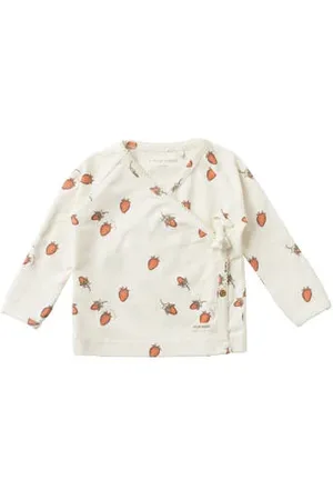Your Wishes Baby longsleeve met all over print en overslag detail Meisjes Katoen V