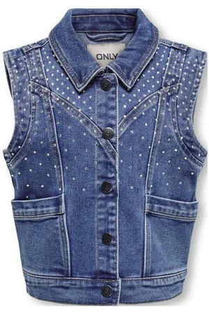 ONLY KIDS GIRL gilet Blauw All over print