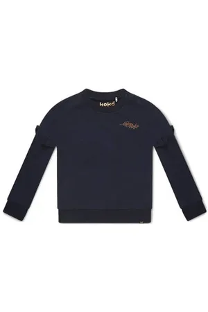Koko Sweater Nova met ruches Meisjes Stretchkatoen Ronde hals