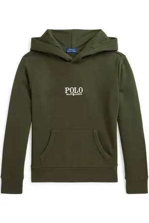 Ralph Lauren Hoodie groen Sweater Jongens Katoen Capuchon Logo