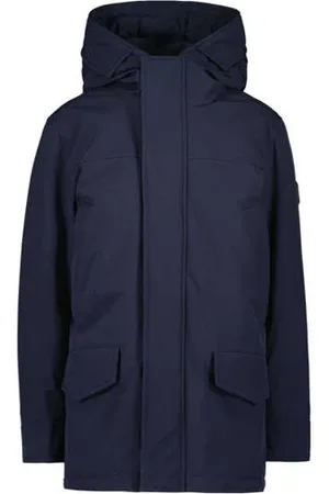 Airforce Gewatteerde jas blauw Jongens Polyester Capuchon Effen