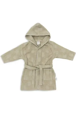 Jollein Badstof badjas Miffy Jacquard Olive Green Groen Jongens/Meisjes Katoen Capuchon
