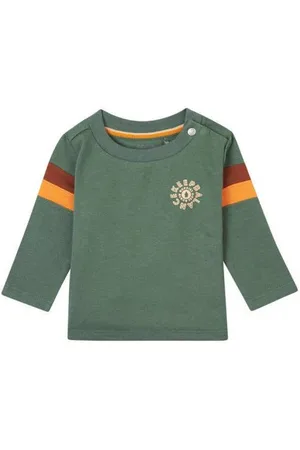 Noppies Baby longsleeve groen Jongens Katoen Ronde hals Meerkleurig