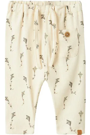 Lil Atelier BABY babybroek ecru Jongens Katoen All over print
