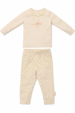 Little Dutch Pyjama Beige Meisjes Stretchkatoen Ronde hals All over print