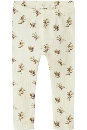 Lil Atelier BABY casual broek ecru Meisjes Katoen Effen