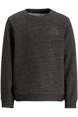 Anytime Sweater denim look Trui Jongens Katoen Ronde hals Printopdruk