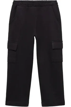 MANGO Straight cargo broek Meisjes Katoen Effen