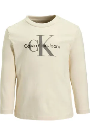 Calvin Klein Longsleeve Jongens/Meisjes Stretchkatoen Ronde hals Logo